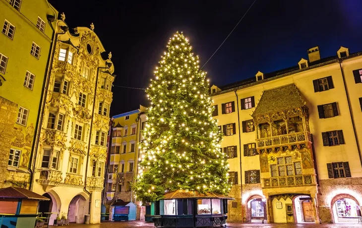 Weihnachtsbaum am Goldenen Dachl