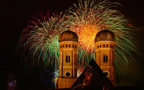 Silvesterfeuerwerk in München