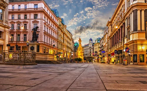 Graben - eine der bekanntesten Straßen im Zentrum der Wiener Altstadt