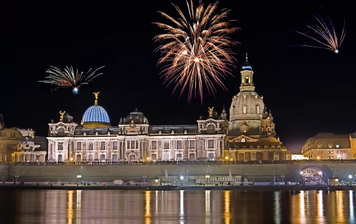 Silvester in Dresden, Deutschland