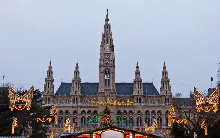 Christkindlmarkt am Rathausplatz in Wien, Österreich