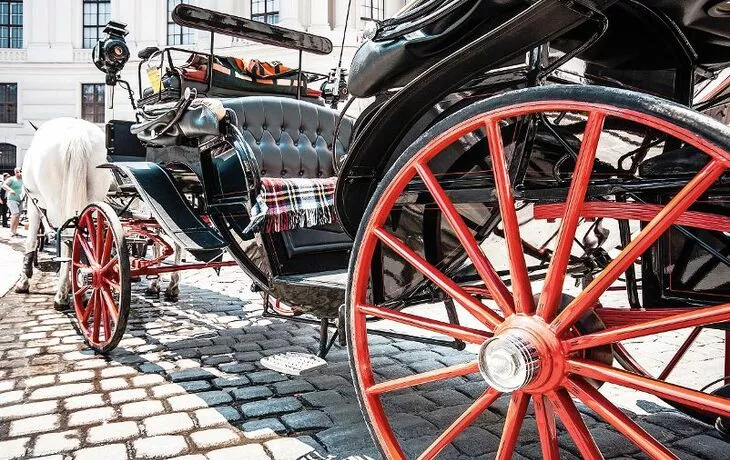 Fiaker vor der Hofburg in Wien