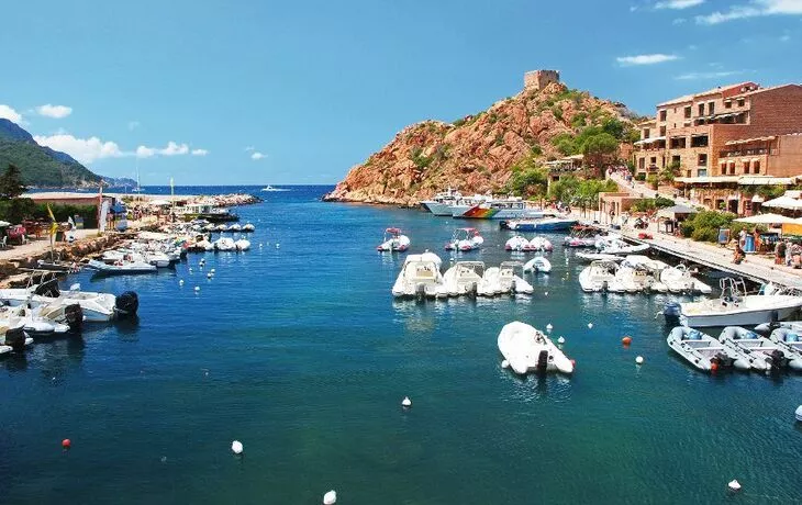 Harbour in Porto, Corsica