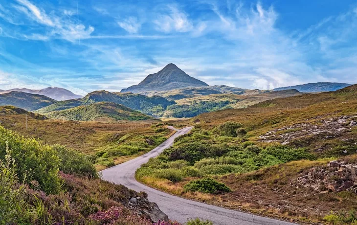 Ansicht von Ben Stack-Bergspitze von West, Schottland