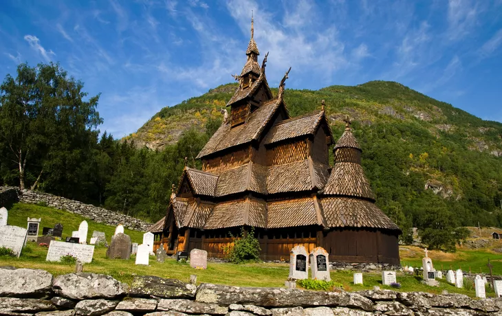 Stabkirche in Borgund, Norwegen