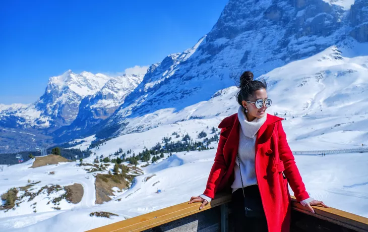 Kleine Scheidegg im Winter, Schweiz