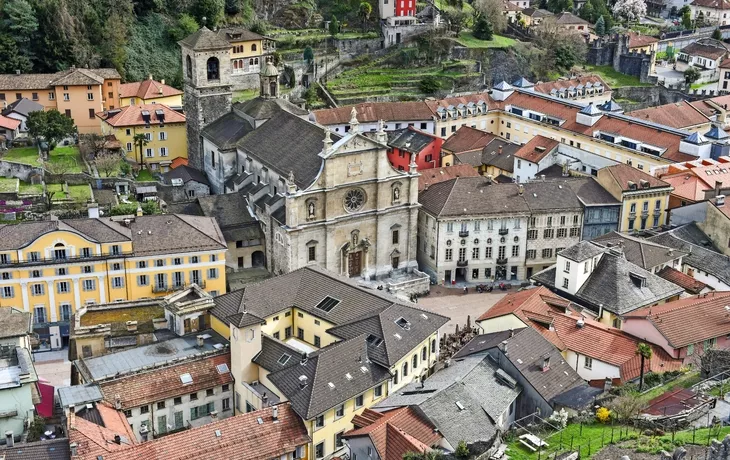 historische Altstadt von Bellinzona im Kanton Tessin