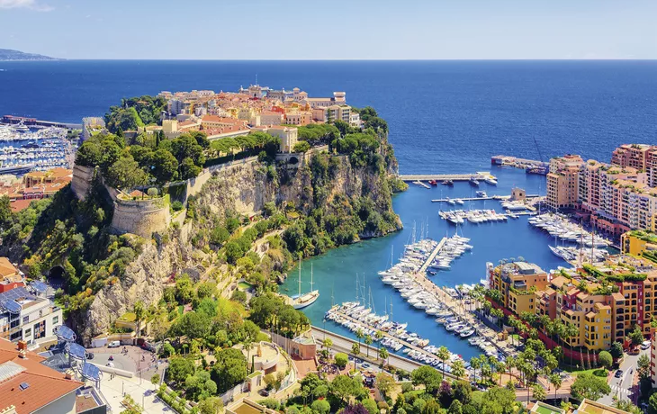 Monaco. Blick auf den Monte Carlo