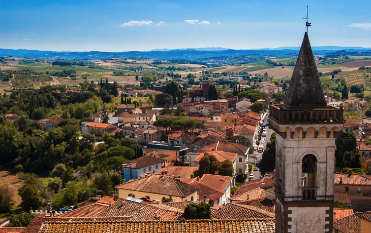 Vinci im Chianti-Gebiet, dem Geburtsort von Leonardo da Vinci, Italien