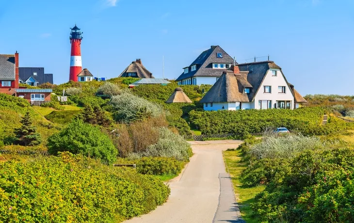 Leuchtturm in Hornum an der Südküste der Insel Sylt