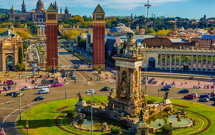 Plaza de España und Museu Nacional d'Art de Catalunya in Barcelona