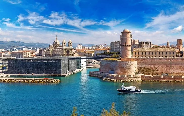 Saint Jean Schloss und die Kathedrale de la Major in Marseille