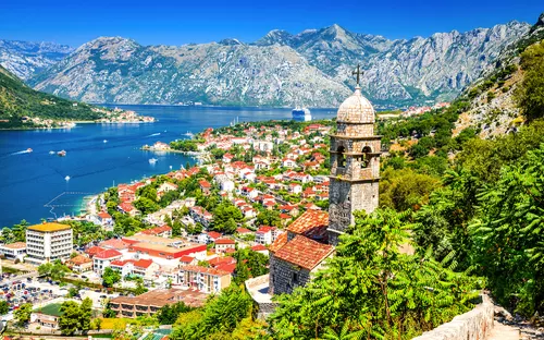 Kotor in der Bucht von Kotor, Montenegro