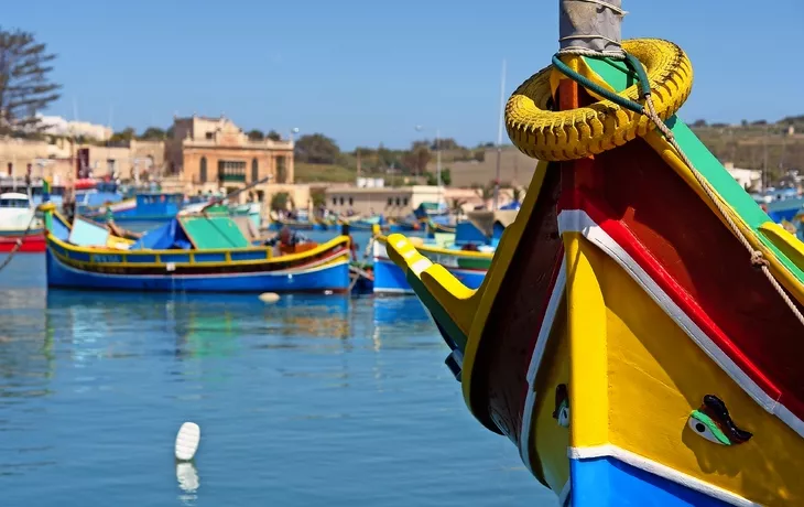 Malta - Fischerboote in Marsaxlokk