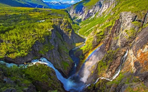 Vøringsfossen Wasserfall am Westrand der Hardangervidda in Eidfjord