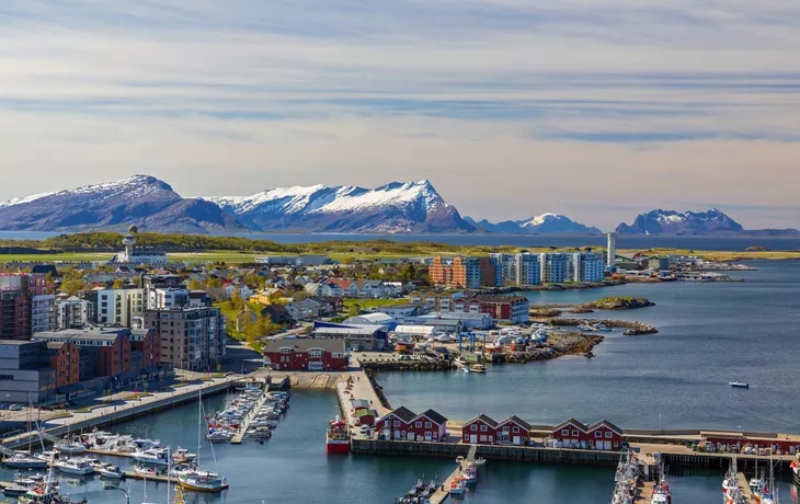 Luftaufnahme der norwegischen Stadt Bodo