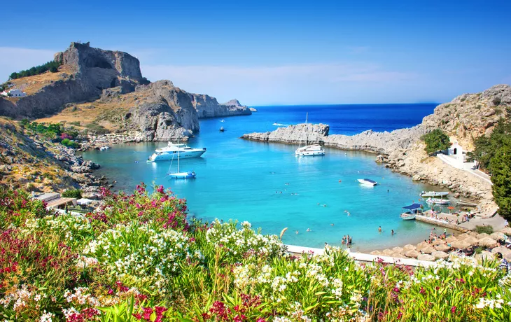 Akropolis von Lindos auf der griechischen Insel Rhodos