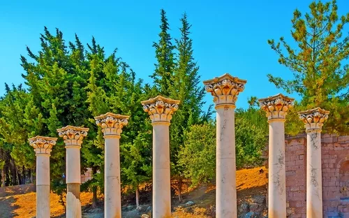 alte Säulen bei Asclepium auf Kos