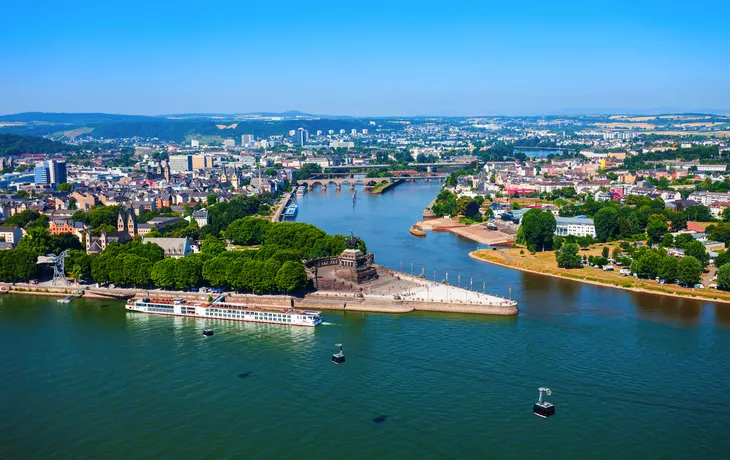 Skyline der Stadt Koblenz in Deutschland