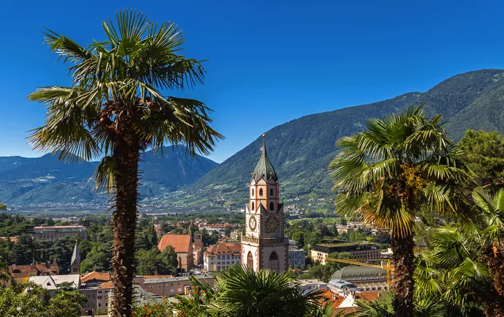 Aussicht auf Meran vom Tappeinerweg