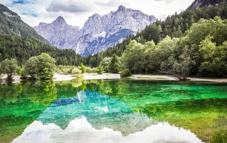 Lake Jasna near Kranjska Gora, Slovenia.