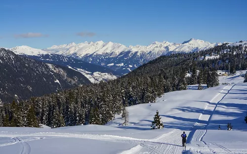 Winteraufnahmen im Skigebiet Ratschings-Jaufen in Nord-Italien