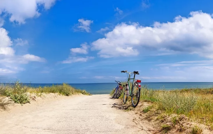 Fahrräder am Strand