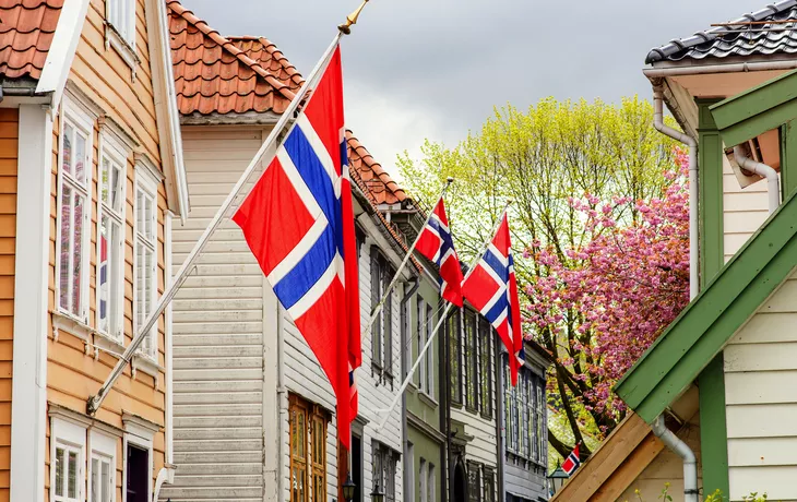 Wohngebiet in der Altstadt von Bergen,Norwegen