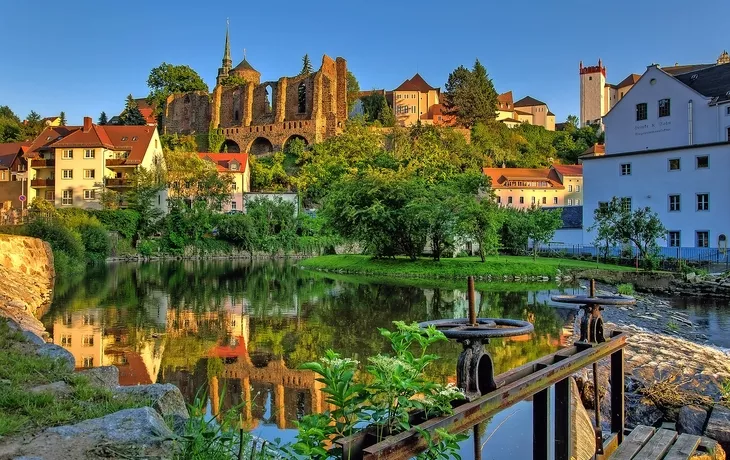 Blick auf die Ruine der Nikolaikirche in Bautzen, Deutschland