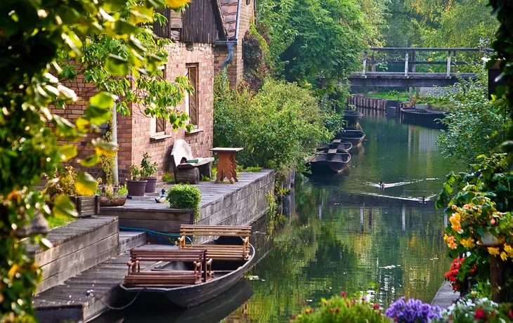 Boote im Spreewald