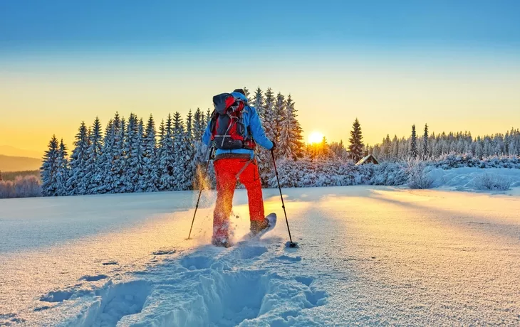 Schneeschuhwanderer