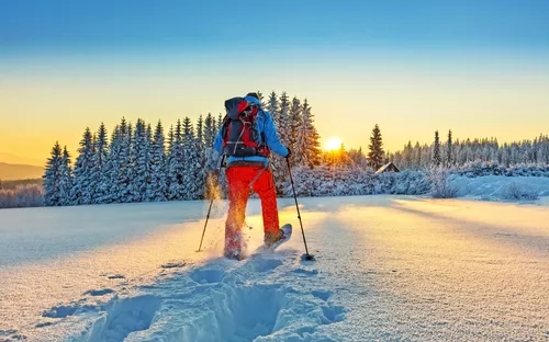 Schneeschuhwanderer