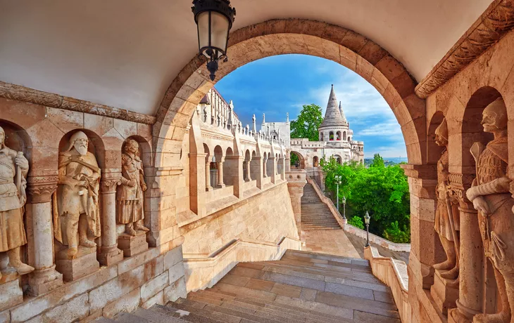 Blick auf die alte Fischerbastei in Budapest