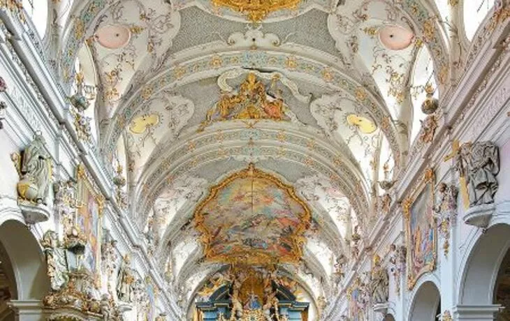 Interior of St. Emmeram's Basilica in Regensburg, Germany