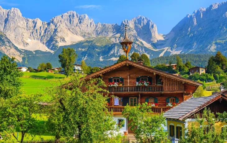 traditionelles Almhaus in Going am Wilden Kaiser