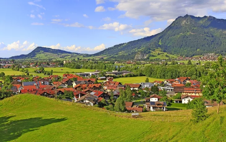 Blick auf Bihlerdorf, Blaichach, Burgber, Rettenberg im Oberallgäu