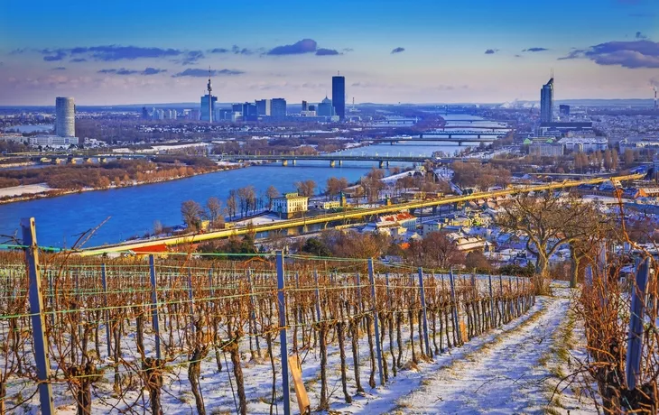 winterliche Ansicht von Wien