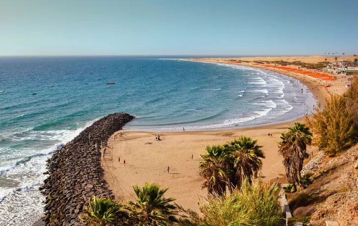 Sandstrand in Playa del Inglés auf Gran Canaria, Spanien