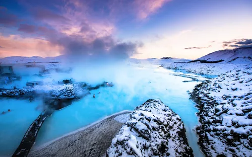 berühmte blaue Lagune in der Nähe von Reykjavik, Island